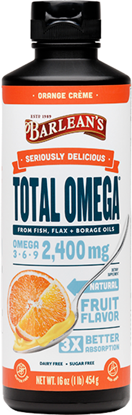 Barlean’s, Seriously Delicious Total Omega Orange Creme 16 oz