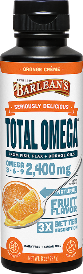 Barlean’s, Seriously Delicious Total Omega Orange Creme 8 oz