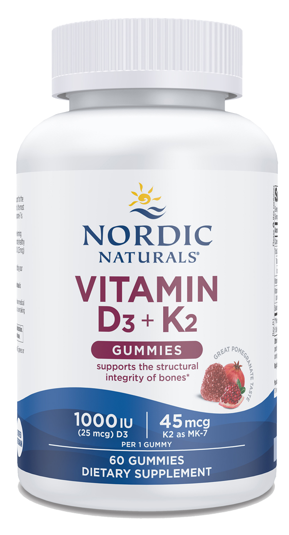 Vitamin D3+K2 Gummies Pomegranate 60 Gummies