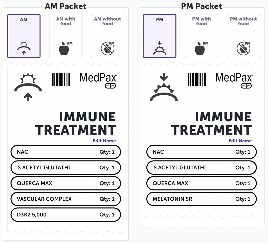 KC Pro-Nutrients, Immune Treatment Packs